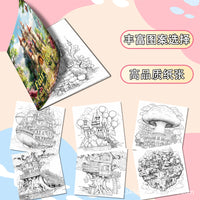 Adult Decompression Coloring Book - Fairy Tale Castle