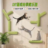 Wall-Mounted Cat Scratching Post with Climbing Board for Indoor Cats