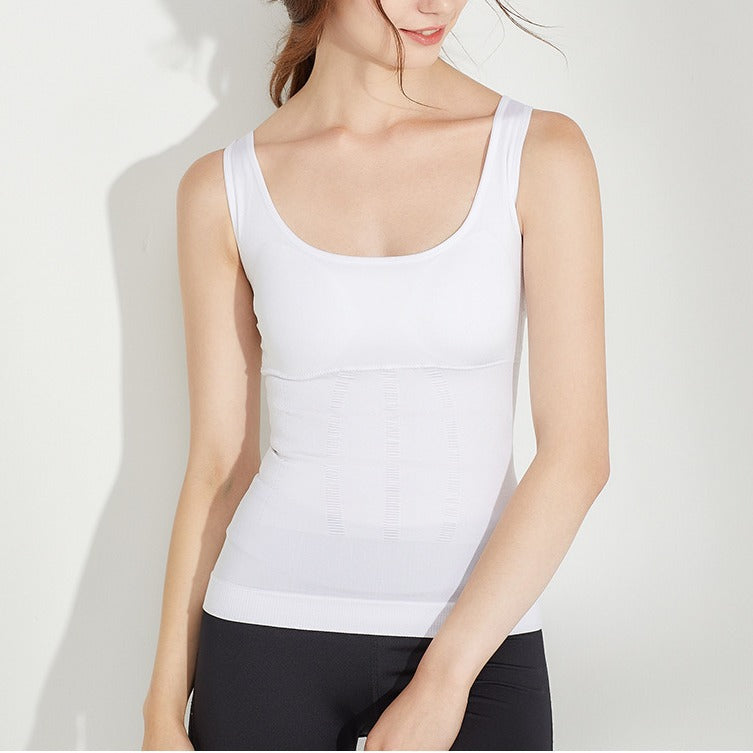 Women's Seamless Shapewear Camisole with Built-in Bra Tummy Control Tank Top