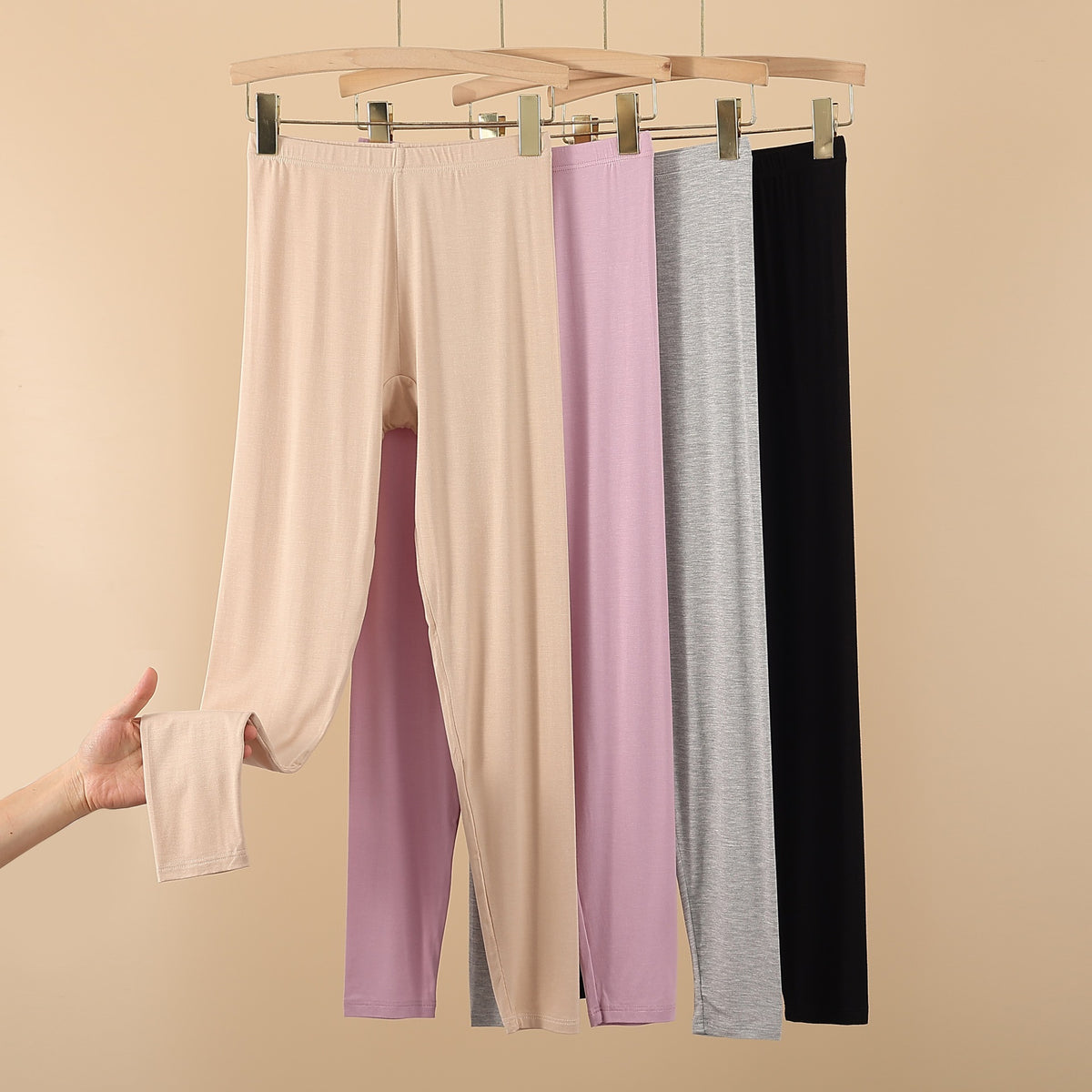 Women's Modal Thermal Leggings Thin Base Layer Pants for Autumn/Winter