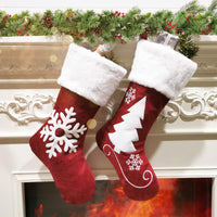 Christmas Stocking Decor Gift Bag Large Deer Pattern