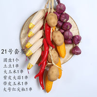 Artificial Corn Chili Garlic Peanut Vegetable Fruit String Decor for Restaurants & Farmhouses