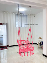 Indoor Outdoor Foldable Square Hanging Chair Swing Hammock for Balcony and Entertainment Farms