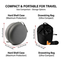 Memory Foam Travel Neck Pillow with Hood and Storage Bag for Office and Cervical Support