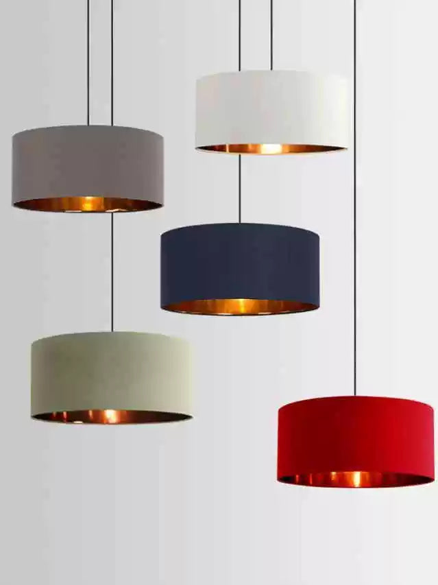 Nordic American Country Style Fabric Pendant Light for Living Room Bedroom Study Restaurant Bar