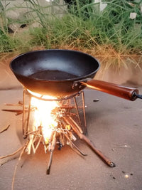 Portable Folding Tripod Grill Stand for Outdoor Camping and Picnics