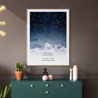Personalized Star Map Wall Art for Birthdays and Anniversaries