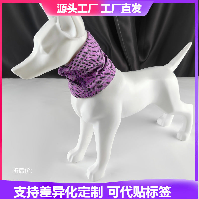Pet Cooling Bandana for Dogs and Cats - Summer Ice Silk Neck Wrap Scarf
