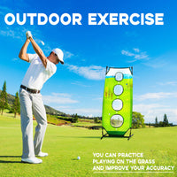 Portable Golf Practice Net and Hitting Mat Set for Swing and Chipping Training