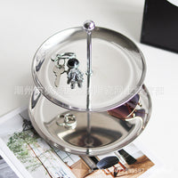 Stainless Steel Multi-tier Display Stand for Jewelry, Keys, Desserts, and Candies