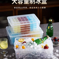 Large Capacity Ice Cube Tray with Storage Bin and Scoop for Commercial Outdoor Use