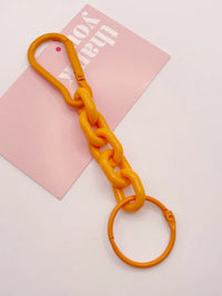 Creative Acrylic Carabiner Chain Keychain for Bags and Car Ornaments