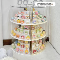 Acrylic Corner Display Case for Blind Box Figures and Miniatures, Dustproof Storage Organizer