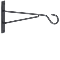 Metal Wall-Mounted Hanging Basket Bracket for Plants & Lanterns, Indoor/Outdoor