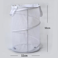 Large Capacity Foldable Oxford Cloth Laundry Hamper with Mesh