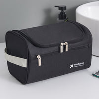 Men's Business Travel Toiletry Bag with Hook, Portable Dry/Wet Separation Wash Bag