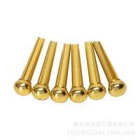 Acoustic Guitar Brass Bridge Pins Set for Folk Guitars