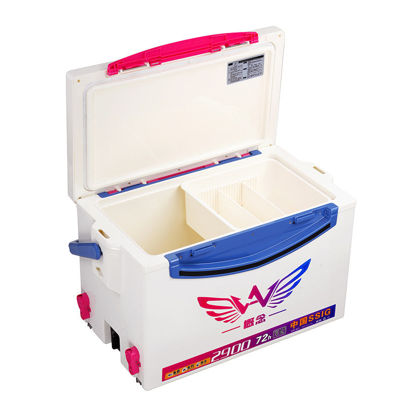 Thickened Ultralight Fishing Box Multifunctional Insulated Cooler for Angling, New Polyurethane Foam 29L