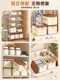 Desktop Storage Box with Lid for Cosmetics, Snacks, and Toys - Rectangular Home Organizer