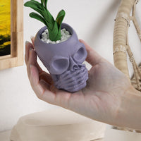 Halloween Skull Planter Silicone Mold for DIY Pen Holder Storage Box Resin Crafts