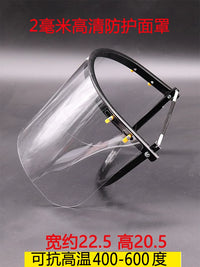 High-Temperature Resistant PC Face Shield with Aluminum Bracket for Industrial Protection