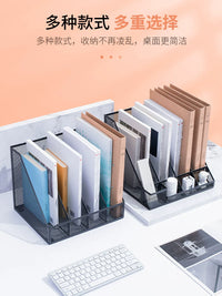 Metal Mesh Desk File Organizer with Pen Holder, Multi-tier Document Sorter for Office and Home