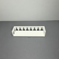 Gothic Miniature Balcony Shelf for Dollhouse Decor, European Style Wall-Mounted Display Rack