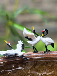 Miniature Crane Figurines for Micro Landscape Decor