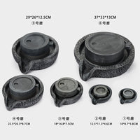 Miniature Resin Millstone Fountain Ornament for Garden and Balcony Decor
