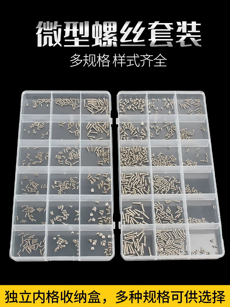 Guwanji Precision Micro Screw Assortment Kit for Electronics, Eyeglasses, Watches, and Laptops