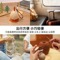 Portable Wooden Yarn Holder for Knitting and Crocheting