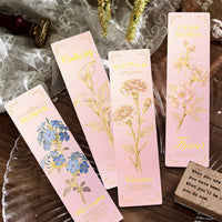 24-Pack Floral Bookmark Set - Pink & Light-Colored Ins Style Decorative Paper Bookmarks for DIY Reading