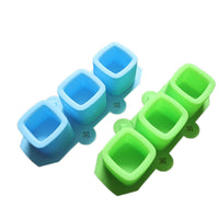 3-Cavity Silicone Square Ice Cube Mold for Cocktails, Succulent Planters, or Plaster Crafts