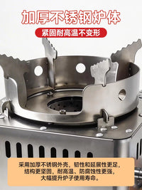 Portable Stainless Steel Wood Gasification Stove for Outdoor Camping and Patio Use