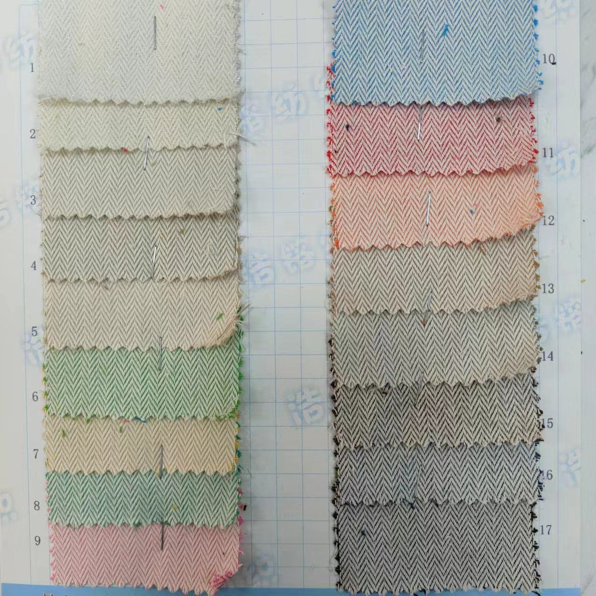 Two-Tone Fine Herringbone Twill Fabric for Apparel and Footwear