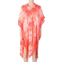 Bohemian Tie-Dye Viscose Shawl Scarf for Women - Lightweight Beach Cover-Up & Sun Protection