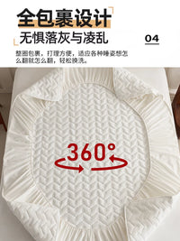 Class A 100% Cotton Quilted Fitted Sheet All-inclusive Mattress Protector Dustproof Non-slip Bed Cover