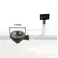 Kitchen Sink Drain Strainer with Overflow Pipe, Copper Tone