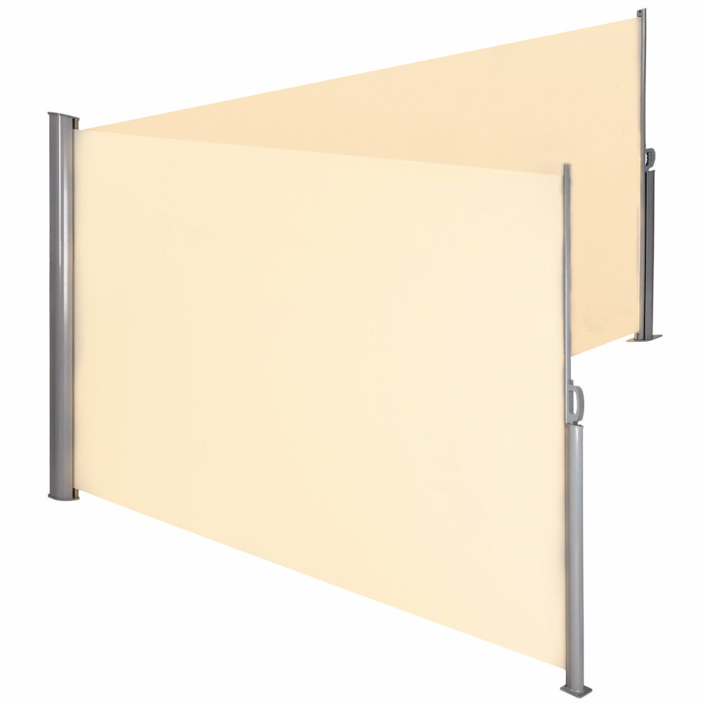 Retractable Aluminum Side Awning for Sun and Wind Protection, UV Resistant
