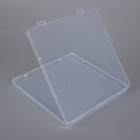 Square Transparent Plastic Storage Box for Hardware, Nail Art Tools, and Cards