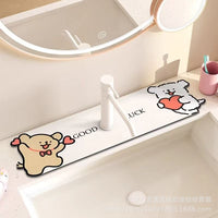 Household Kitchen Faucet Absorbent Mat Bathroom Sink Countertop Diatomaceous Earth Quick Dry Pad