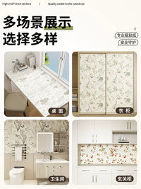 Self-Adhesive French Vintage Style Furniture Film for Cabinet and Wardrobe Renovation, Waterproof and Moisture-Proof