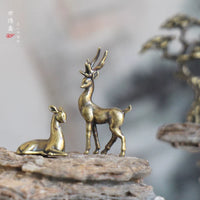 Miniature Deer Figurine and Landscape Ornament for Micro-Landscape Decor