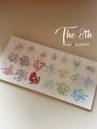 K9 Flatback Round Rhinestones for Nail Art, Mixed Colors, Mini Super Sparkle Nail Decorations