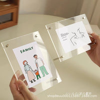 Acrylic Transparent Photo Frame for Desktop or Wall Mounting, 6-inch to A4 Picture Display
