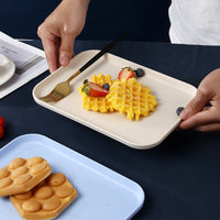 Nordic Style Rectangular Plastic Draining Tray for Teacups, Fruits, and Snacks