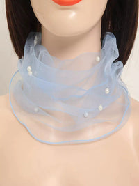 Versatile Lace Neck Gaiter Scarf for Women - Thin Sun Protection Shawl, Headscarf, and Silk Scarf for Spring/Summer