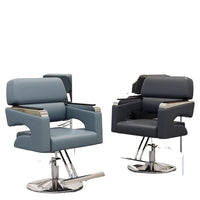 Minimalist Modern Salon Chair for Hair Stylists, Commercial Barber Styling Chair with Rotary Function