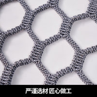 Colorful Hexagonal Knotless Net for Stadiums, Playgrounds, and Climbing