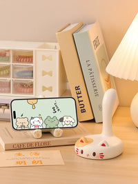 Cute Calico Cat Phone Holder Ornament for Desk Decoration and Stress Relief, Practical Gift for Girls